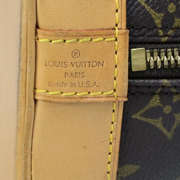 LOUIS VUITTON LV Logo Alma Hand Bag Monogram Leather Brown France - Picture 8 of 14